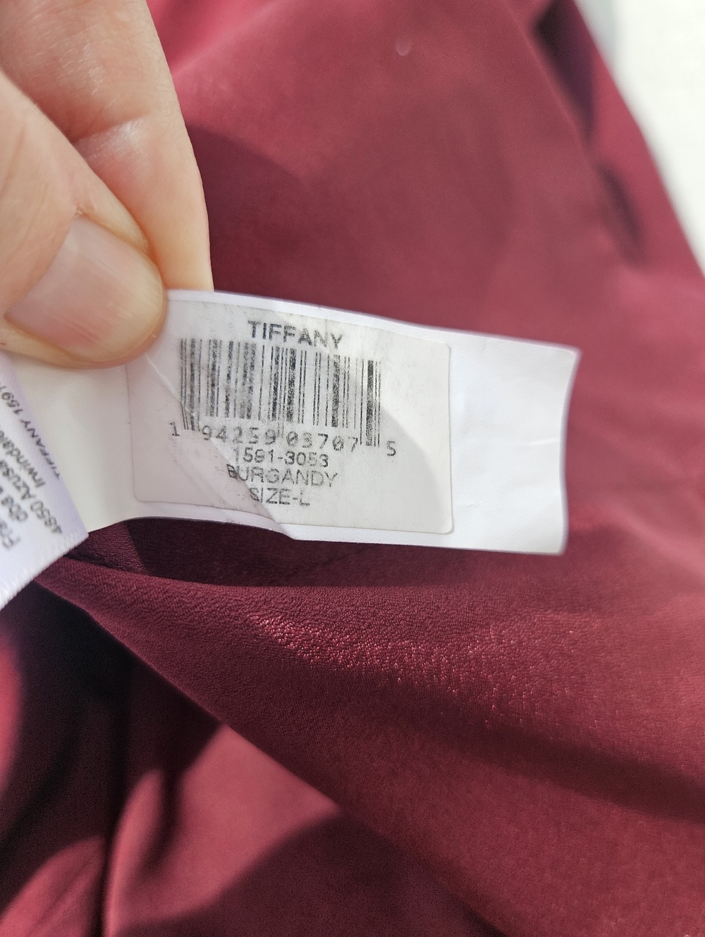 Dress The Population Tiffany Burgundy One Shoulder Midi Dress Bridal Coctail L - Picture 14 of 16